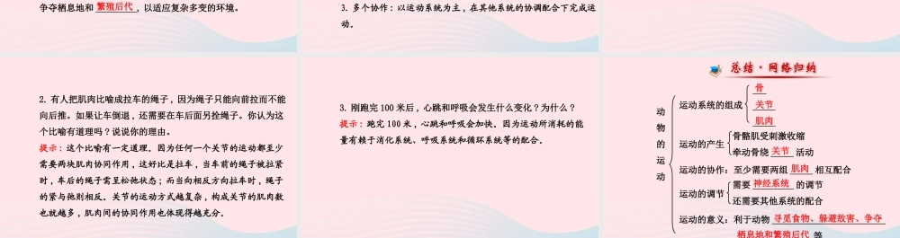 八年级生物上册 第五单元 第二章 第一节 动物的运动课件 (新版)新人教版 课件