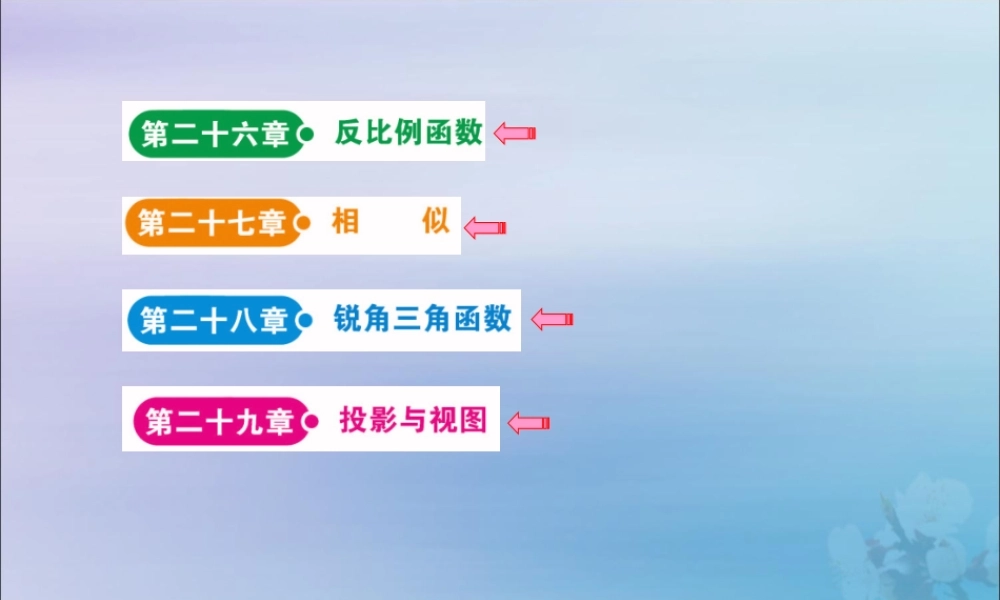 九年级数学下册 目录素材 (新版)新人教版 素材