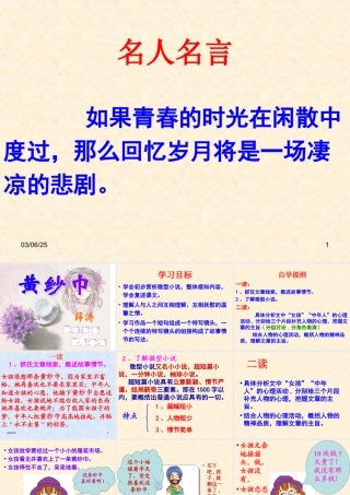 《黄纱巾》课件