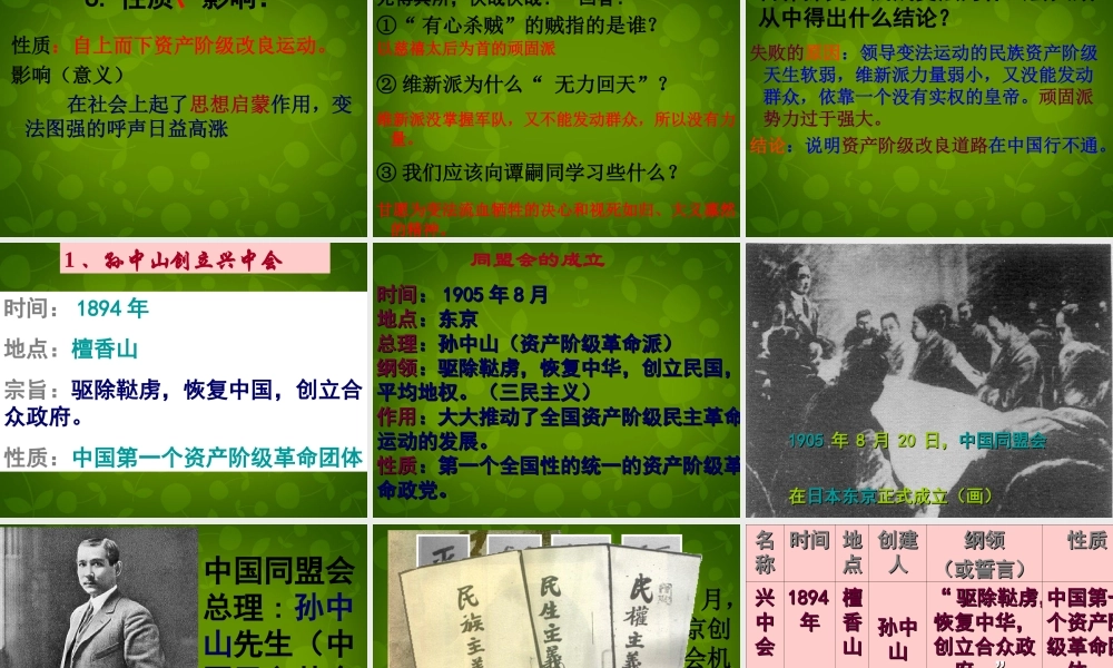 八年级历史上册 第二单元 近代化的艰难起步复习课件 北师大版 课件