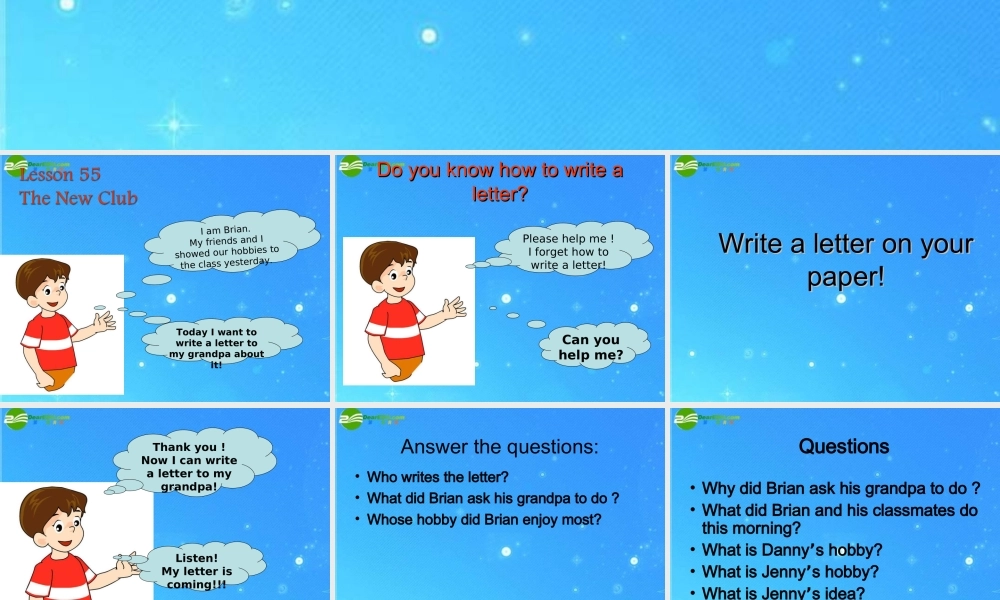 八年级英语上册 Unit7 Enjoy Your Hobby Lesson55 The New Clu课件 冀教版 课件