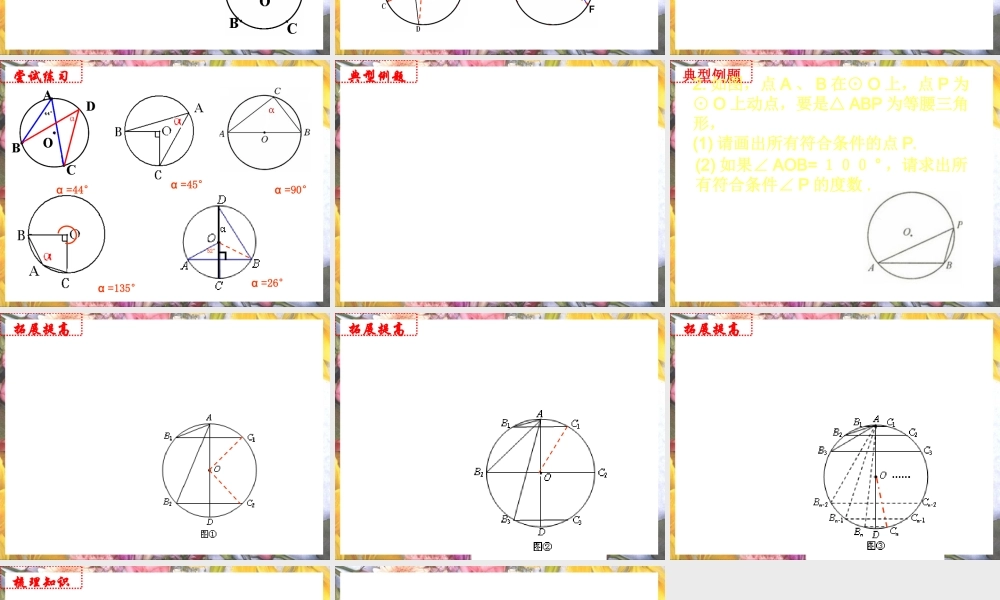 九年级数学上册 2414圆周角课件 浙教版 课件