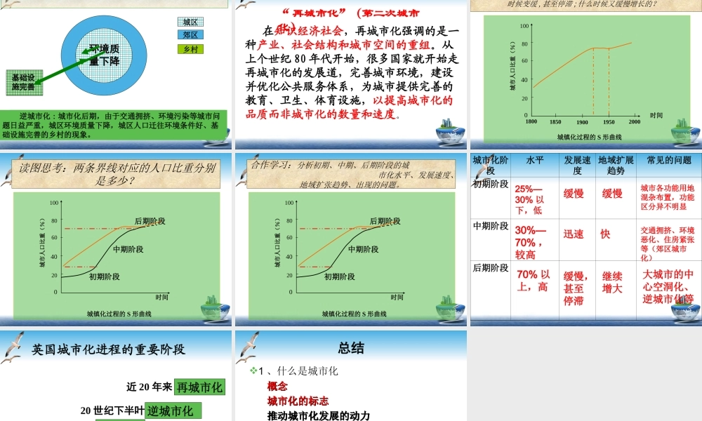 城市化第一课时