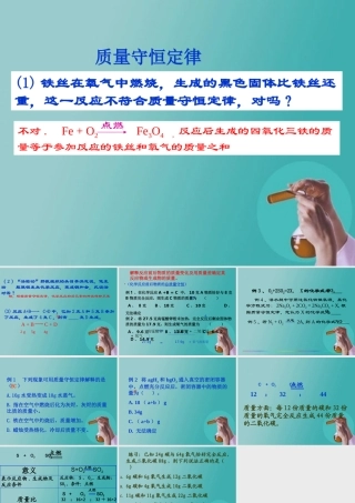 《质量守恒定律》课件1