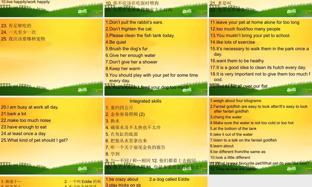 七年级英语下册 unit6phrase课件 牛津版 课件