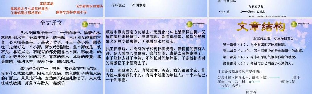 八年级语文下册 26(小石潭记)课件 新人教版 课件