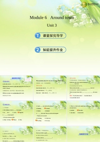 七年级英语下册 Module 6 Around town Unit 3课件 (新版)外研版 课件