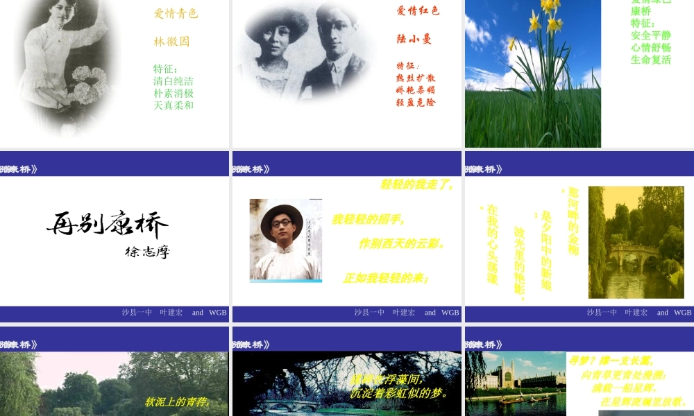 再别康桥 高二语文精品课件大集合4 高二语文精品课件大集合4