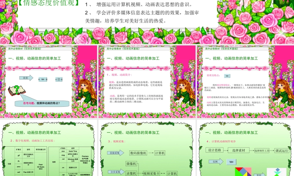 视频、动画信息的简单加工