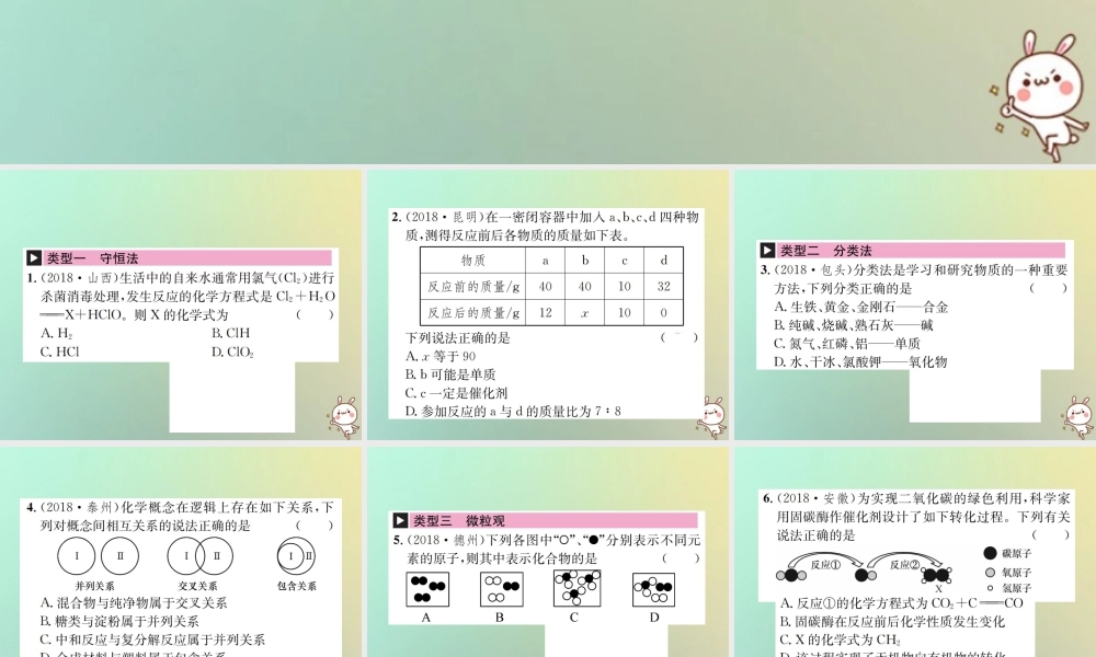 中考化学复习 滚动小专题(七)化学思想方法的应用课件