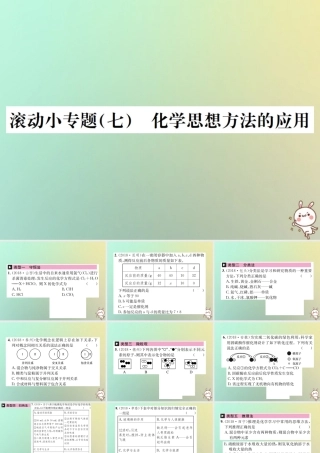 中考化学复习 滚动小专题(七)化学思想方法的应用课件