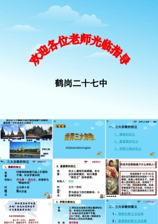 世界三大宗教课件