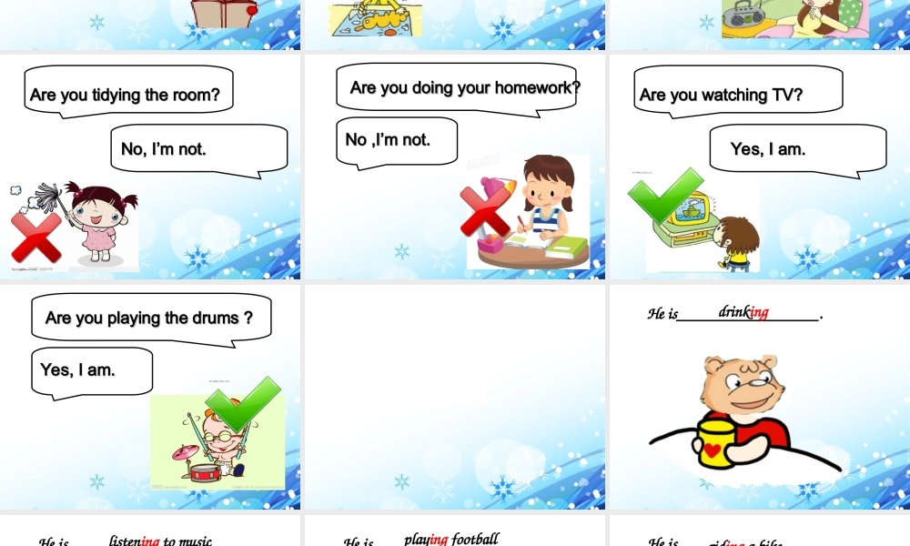 外研社二年级下册Module4_Unit2_what's_he_doing