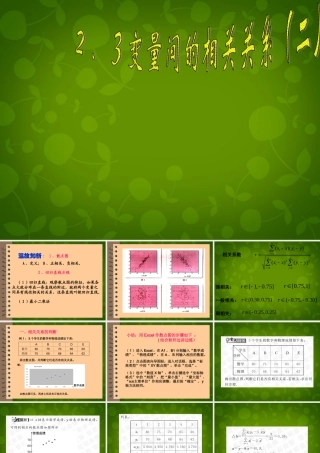 数学 2.3.2变量间的相关关系(2)课件 新人教A版必修3 课件