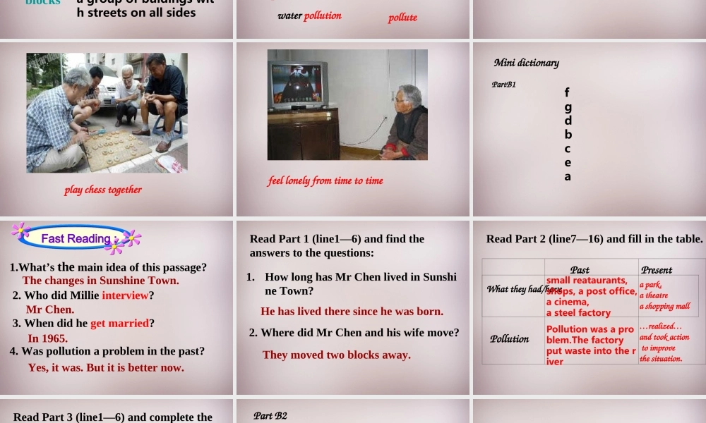 八年级英语下册(Unit 1 Past and present Reading)课件 (新版)牛津版 课件
