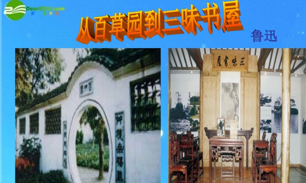 七年级语文下册 从百草园到三味书屋课件 人教新课标版 课件