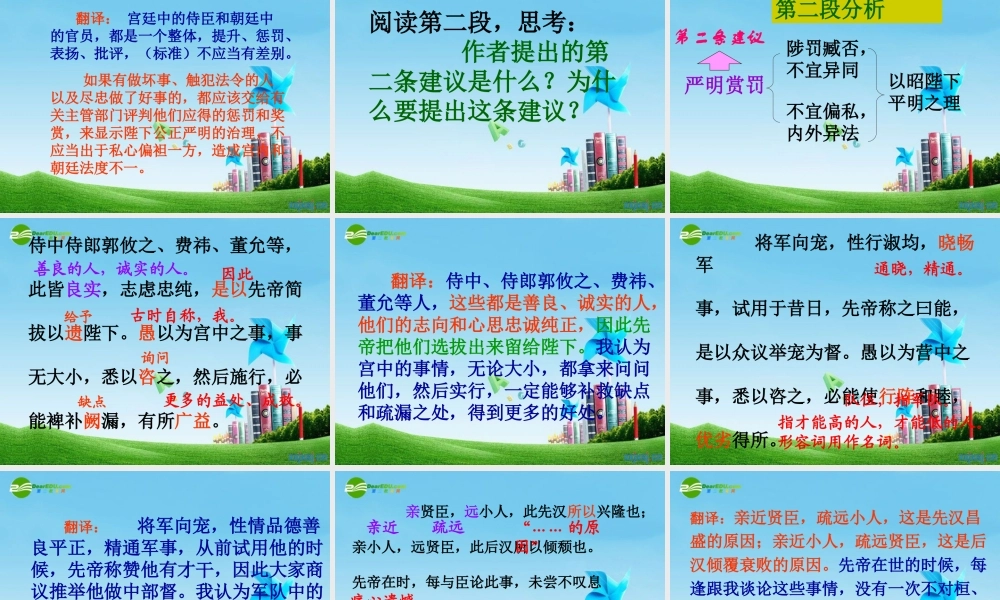 九年级语文上册(出师表)优秀课件(72页) 人教新课标版 课件