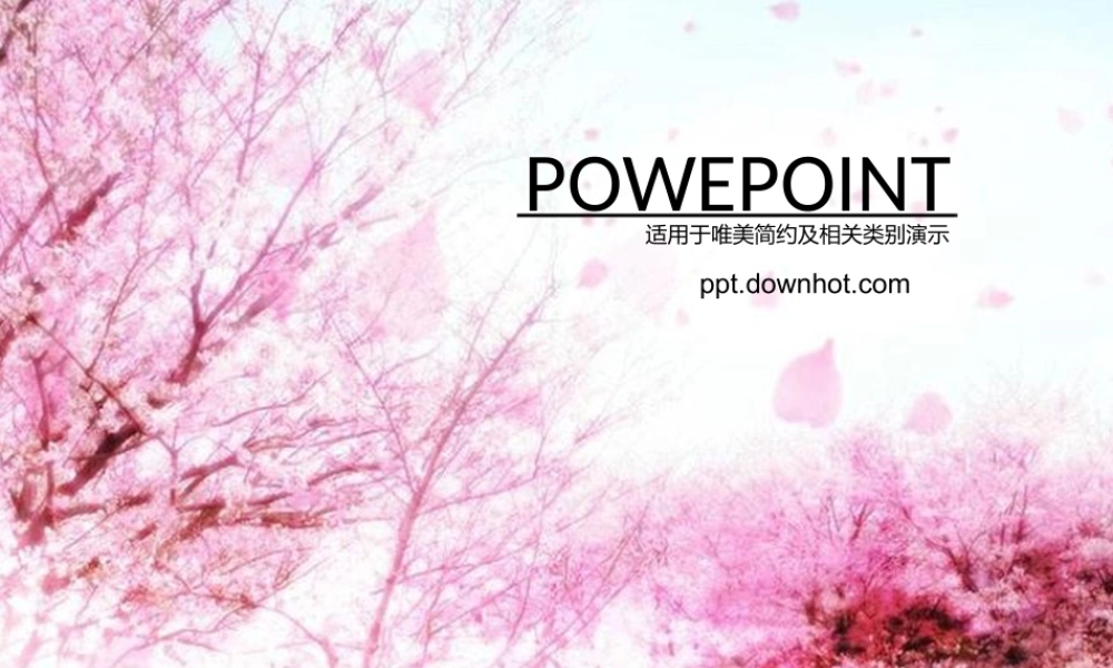 唯美浪漫樱花模板
