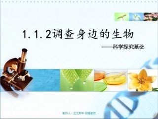 七年级生物上册 调查身边的生物课件(pdf) 新人教版 课件