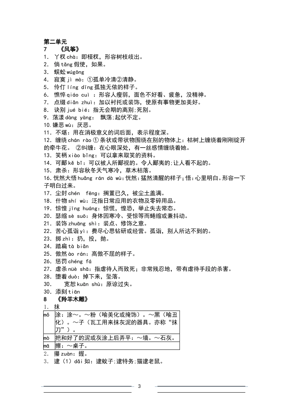 六年上册生字词_第3页