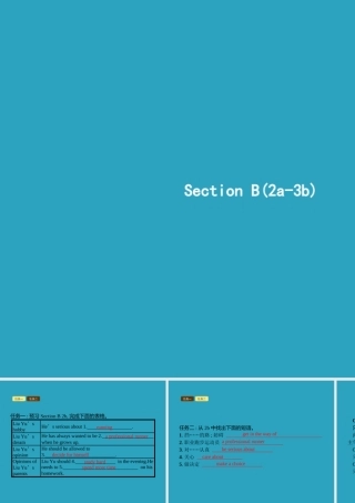 九年级英语全册 Unit 7 Teenagers should be allowed to choose their own clothes Section B(2a 3b)课件 (新版)人教新目标版 课件