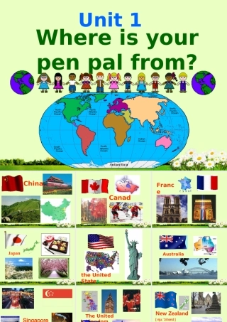 初中七年级英语下册 Unit 1 Where is your pen pal from  课件 人教新目标版 课件