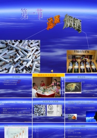 八年级生物上册第19章第一节 远离烟酒 课件苏教版 课件