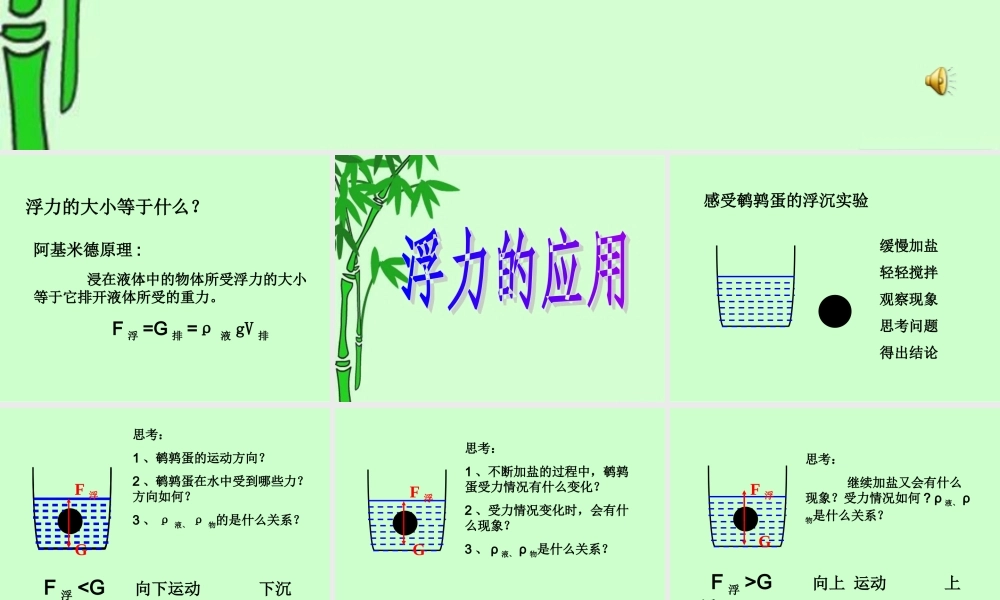 九年级物理 浮力的利用课件