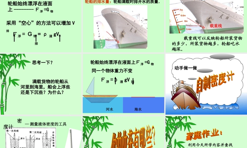 九年级物理 浮力的利用课件