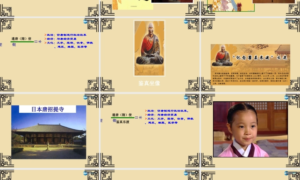 中考历史(唐朝的对外友好往来)复习课件1 课件