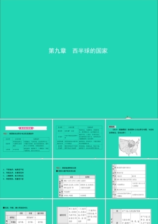 中考地理复习 六下 第九章 西半球的国家课件 鲁教版 课件