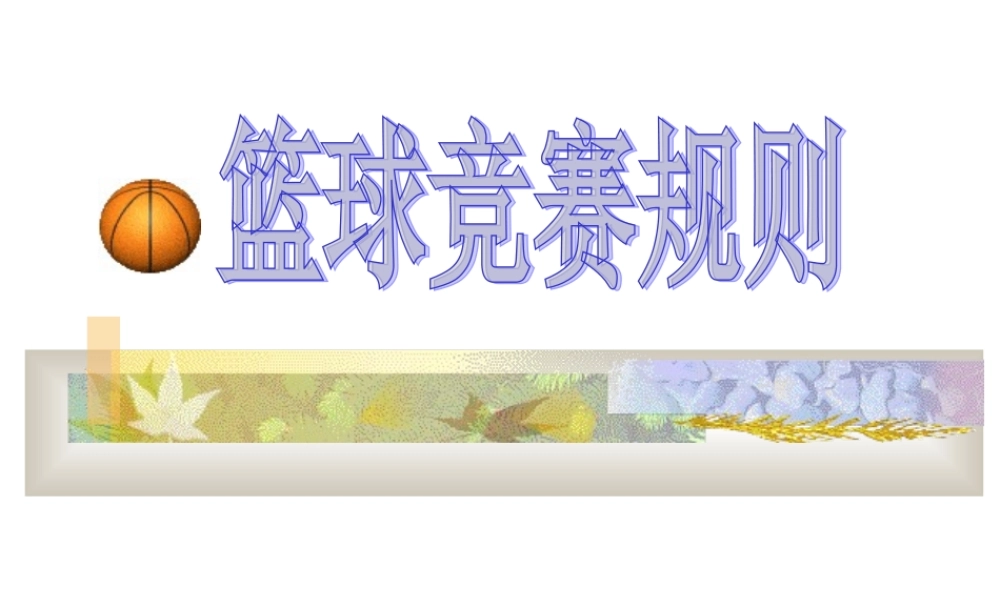 篮球竞赛规则