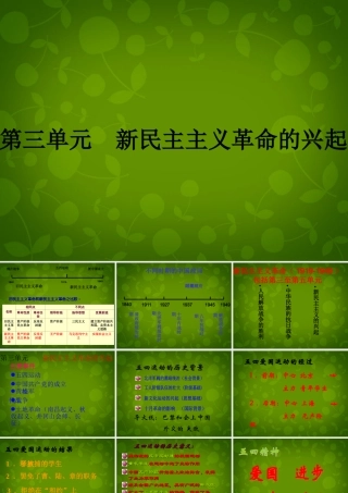 八年级历史上册(第三单元 新民主主义革命的兴起)复习课件 新人教版 课件
