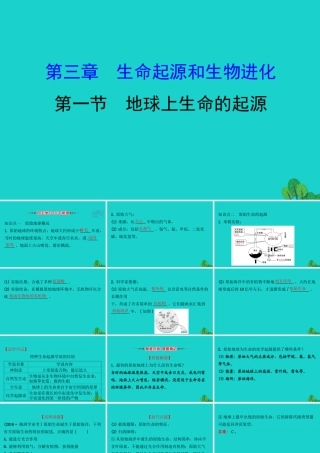 八年级生物下册 7.3.1地球上生命的起源习题课件(新版)新人教版 课件