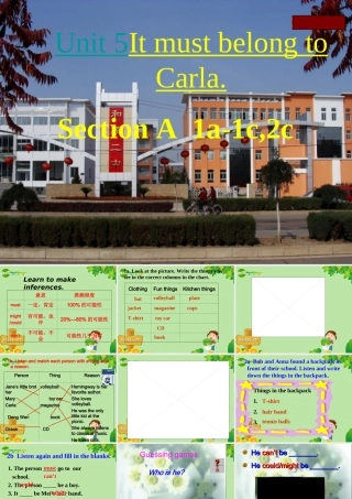 九年级英语上册 Unit 5 It must belong to Carla_sectionalisufang 人教新课标版 试题