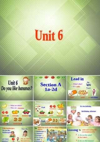 中学七年级英语上册(Unit 6 Do you like bananas Period 1)课件 (新版)人教新目标版 课件