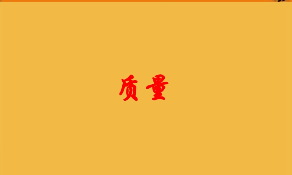 九年级物理 第十一章第二节质量课件 人教新课标版 课件