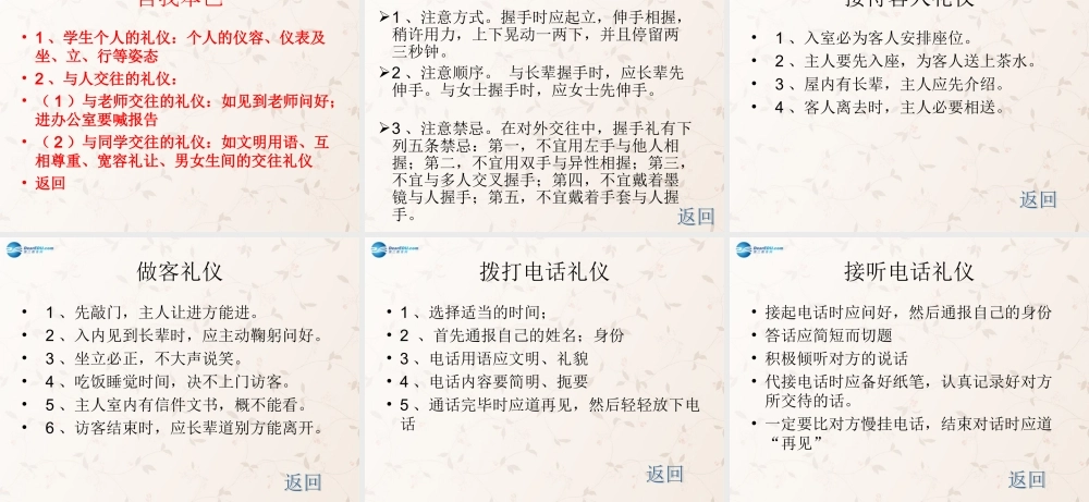八年级政治上册 7.2 礼仪展风采课件2 新人教版 课件