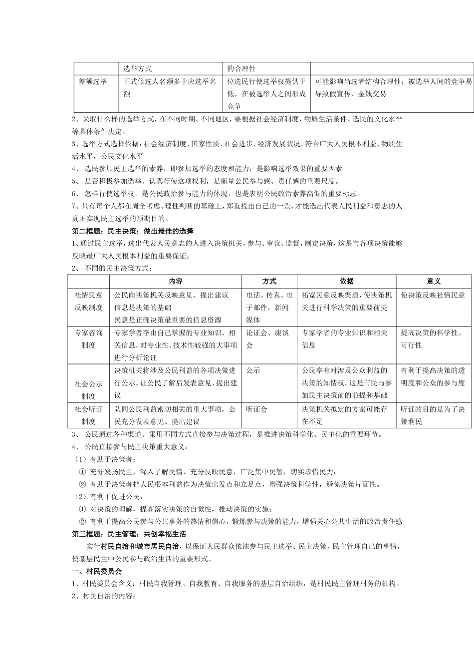 思想政治必修二知识点总结1-4课_第3页