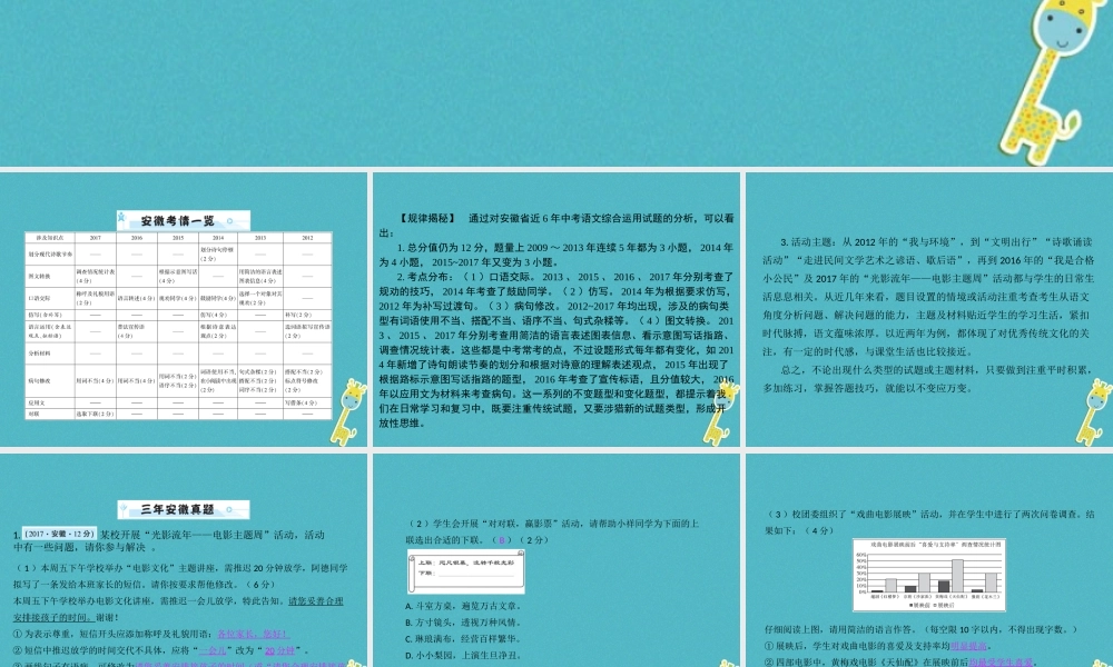 命题趋势复习课件