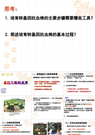 基因工程的应用上课用