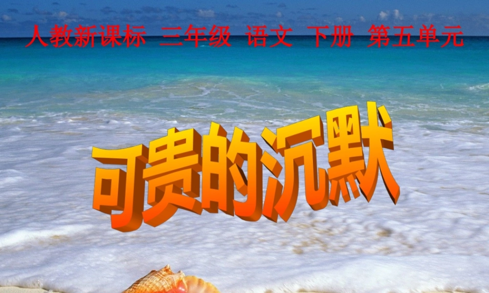 《17可贵的沉默3》PPT课件