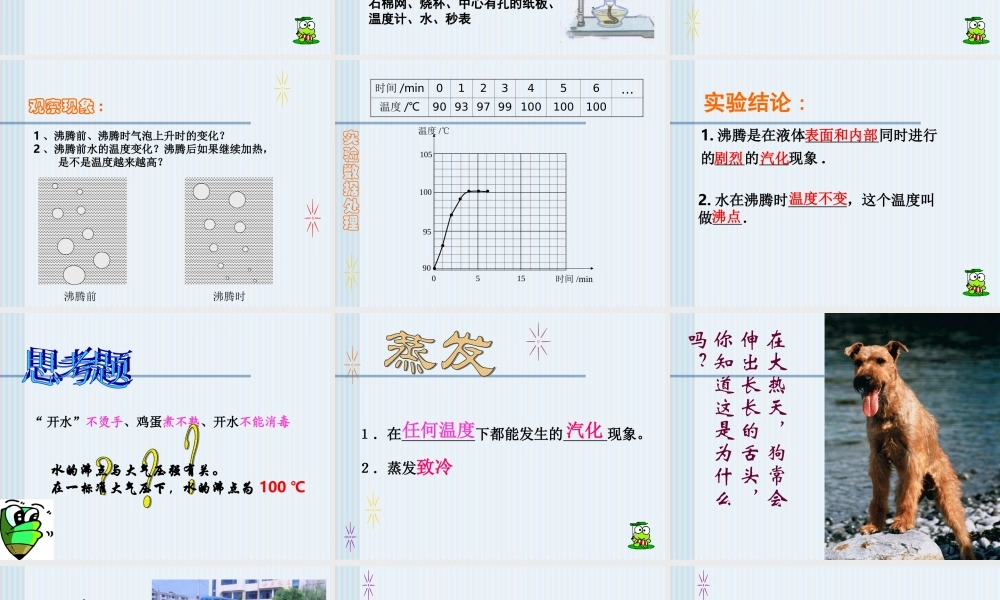 初中物理汽化和液化精品课件