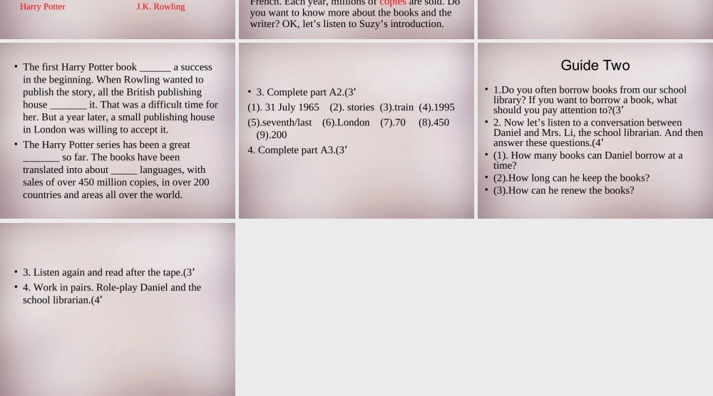 八年级英语下册 Unit 4 A good read Integrated skills课件 (新版)牛津版 课件