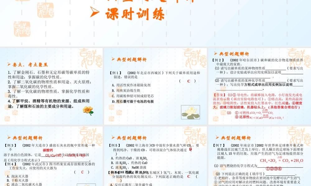 碳和碳的化合物