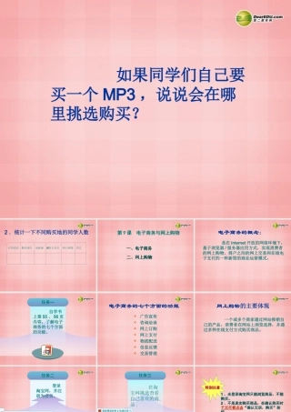 四川省八年级信息技术下册 第9课(电子商务与网上购物)课件 新人教版 课件