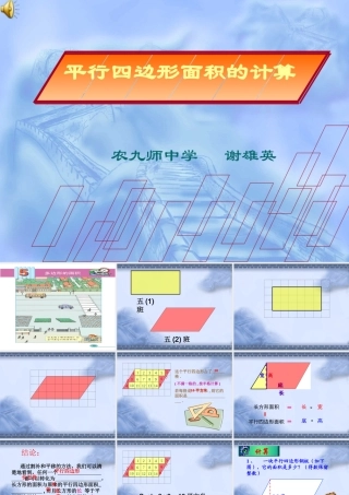 平行四边形面积的计算1