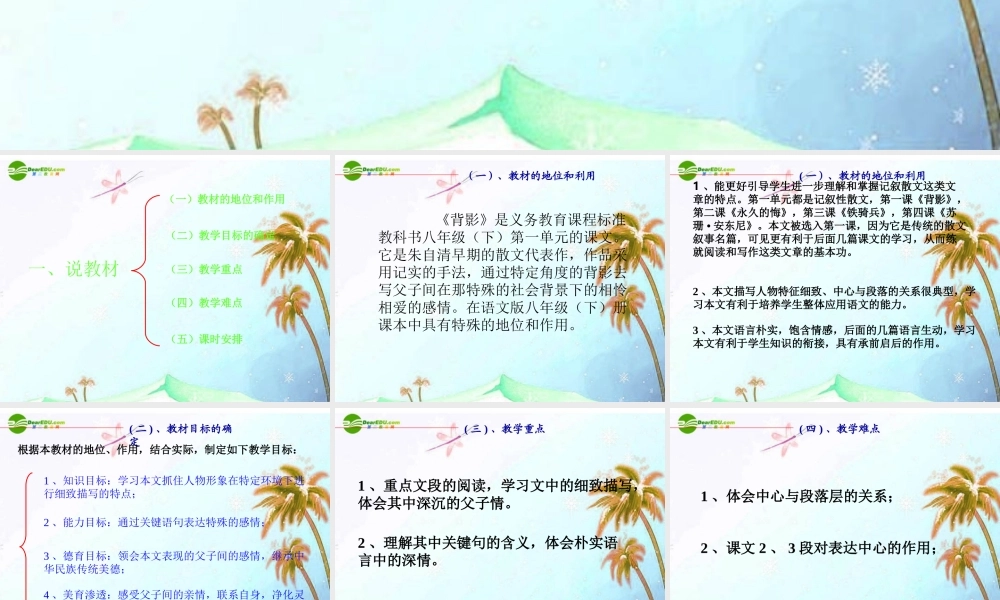 八年级语文下册(背影)课件 语文版 课件