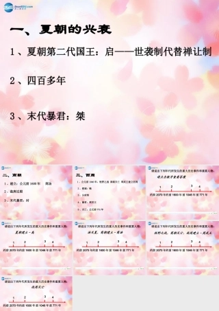中学七年级历史上册(第4课 夏、商、西周的兴亡)课件 新人教版 学案