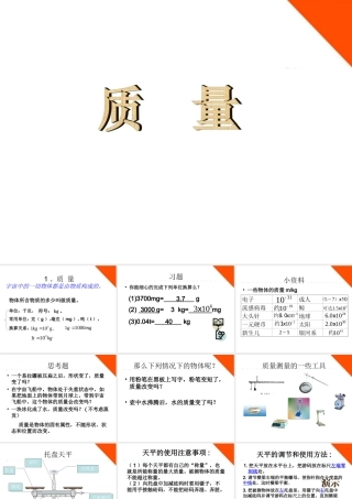 九年级物理 112(质量)课件 人教新课标版 课件